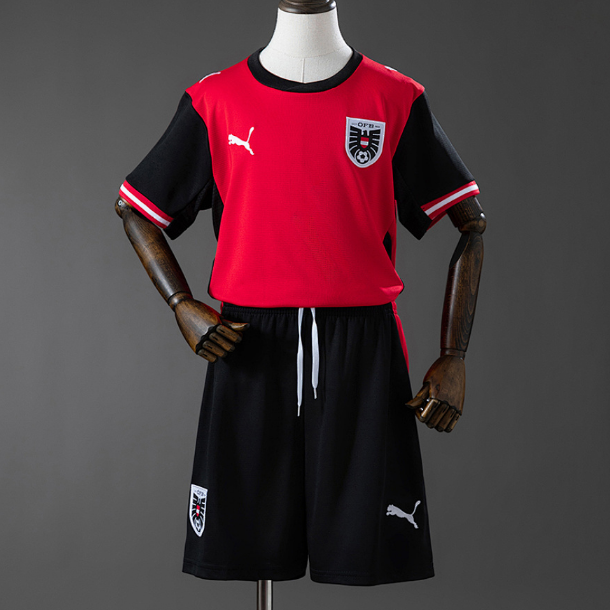 Austria 2026 FIFA World Cup Home Kids Soccer Shirt With Shorts